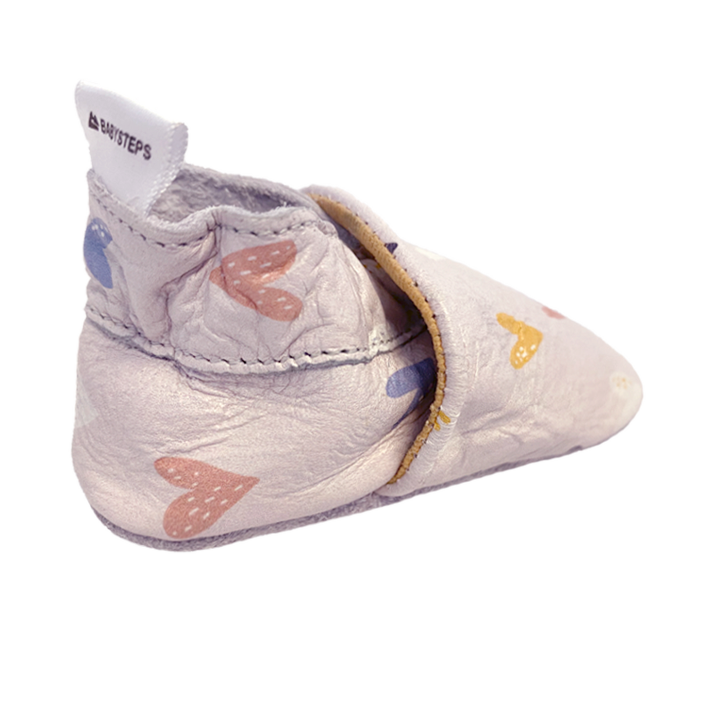 Babyslofjes boho hearts met hartjes print achterkant