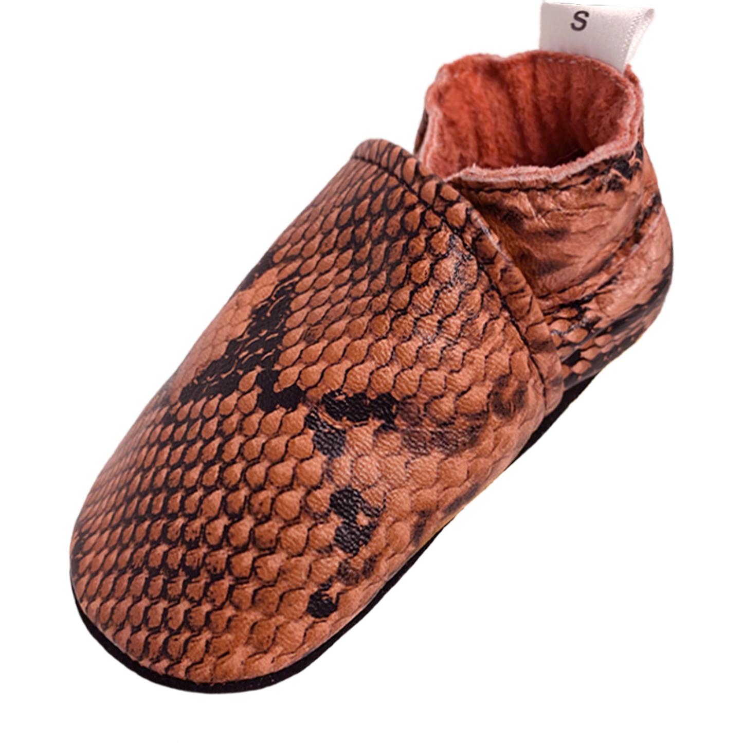 Meisjes babyslofjes met cobra print enkel voorkant