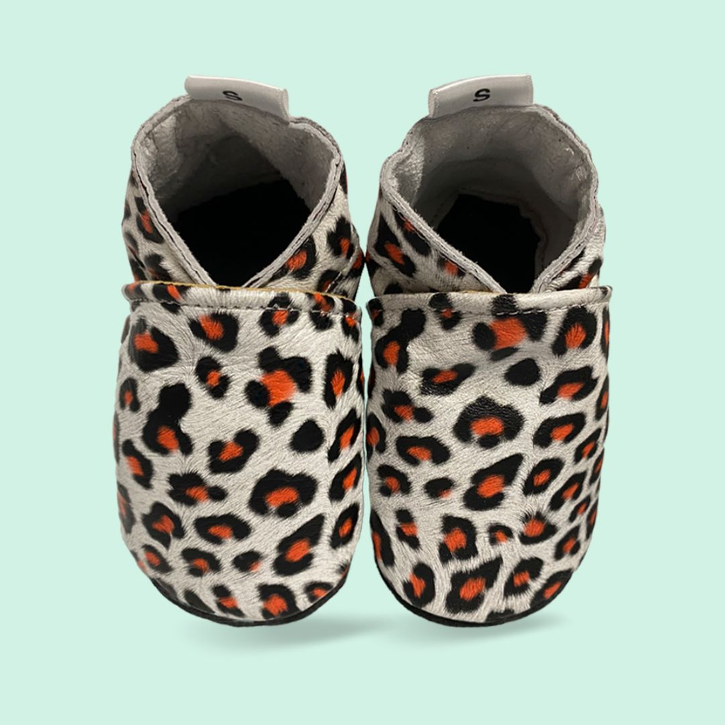 Leren babyslofjes met print