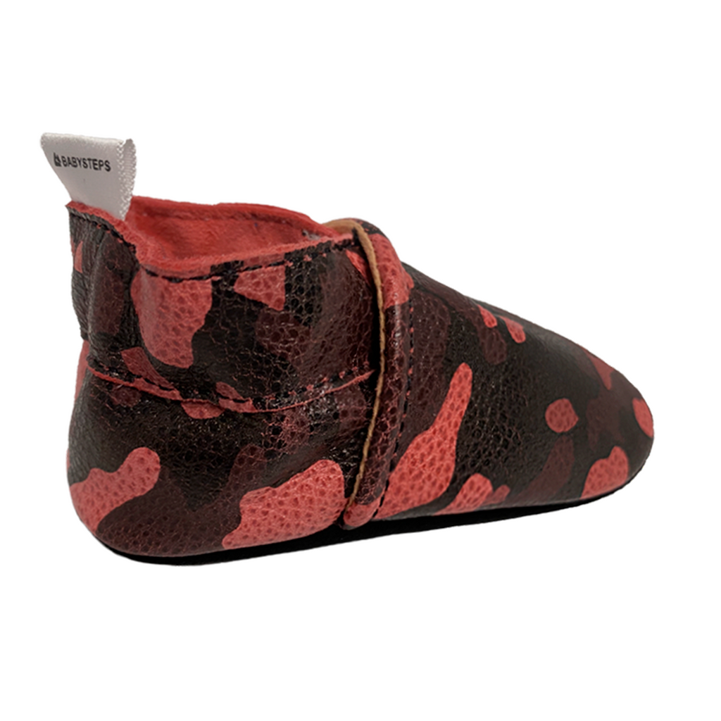 babyslofjes bruin/roze camo print achterkant