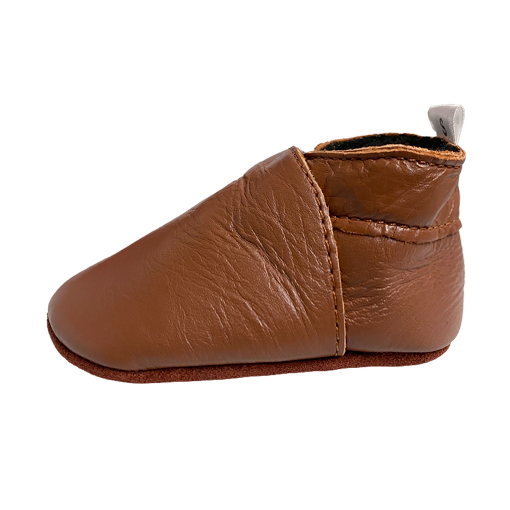 winterslofjes caramel bont gevoerd zijkant